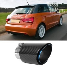 For Audi A1 Sportback 2.5" Inlet 3.5" Outlet Exhaust Tail Pipe Tip Carbon Fiber
