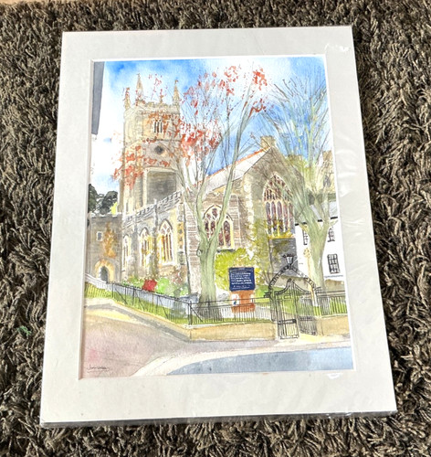Watercolour signed painting - signed,