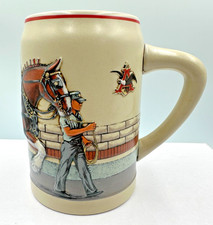 Budweiser Stein 1989 Clydesdales Horses Parade Dress Collectible Breweriana