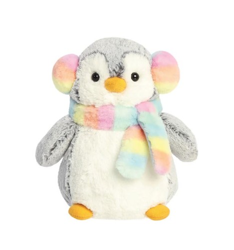 Pompom penguin with muffs - pompom, &