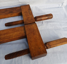 Antique Hardwood Woodworkers Sash Cramps  Matching Pair