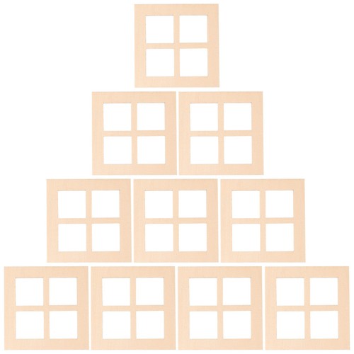 10pcs tiny beige wooden - 10pcs,