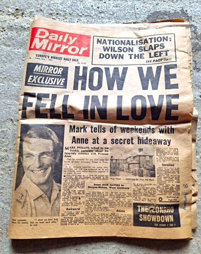 Daily mirror front page - front,