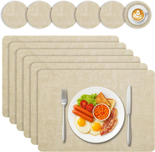 Leather placemats and - pu,