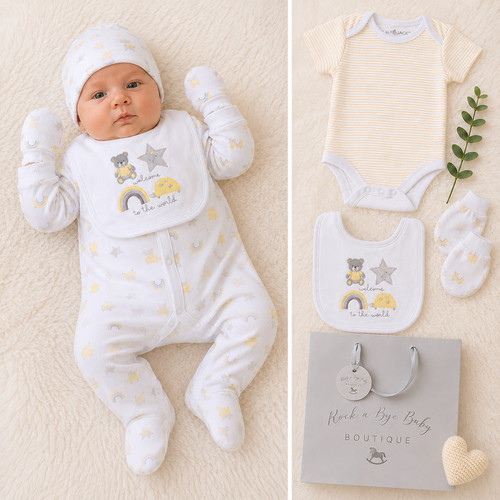 Unisex baby gift set lemon - set,