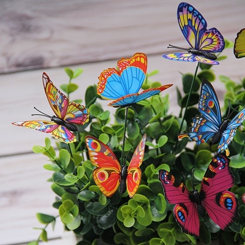 10pcs colorful butterfly - colorful,