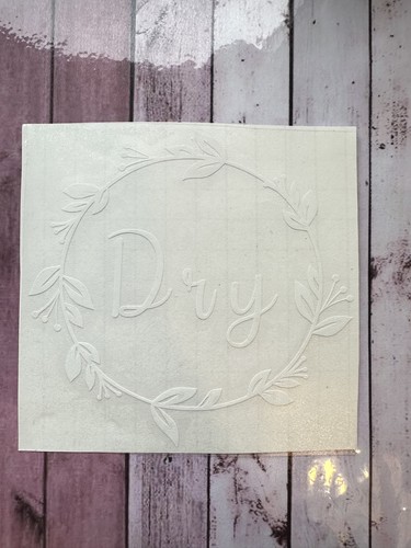 Dry vinyl decal label - dry,