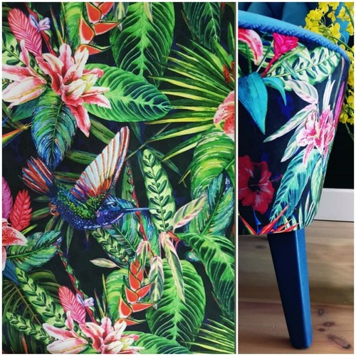 Printed velour velvet