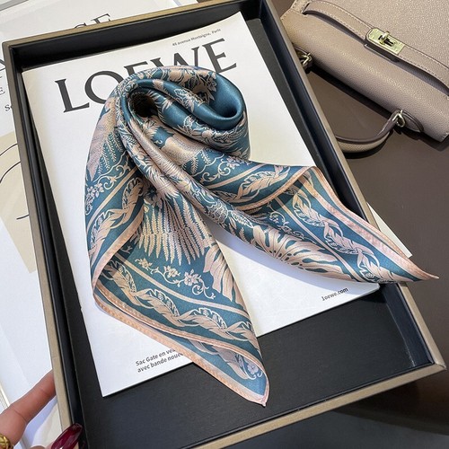 100 silk scarf women vintage - silk,