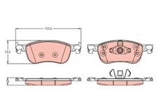 GDB2186 TRW Brake Pad Set