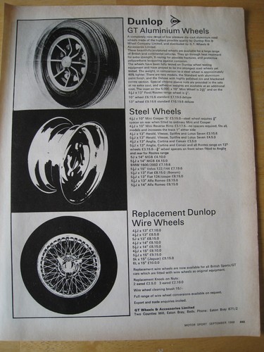 Dunlop aluminium wheels - dunlop,