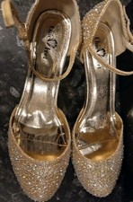 Ladies Size 9 Mary Jane Style Party Shoes With Rinestones Christmas Party Shoes