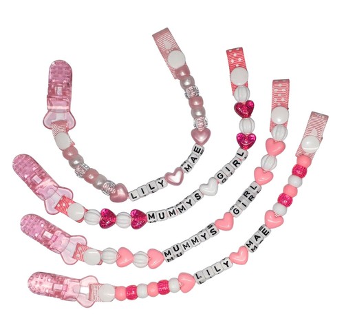 Girls and boys - pacifier, clips