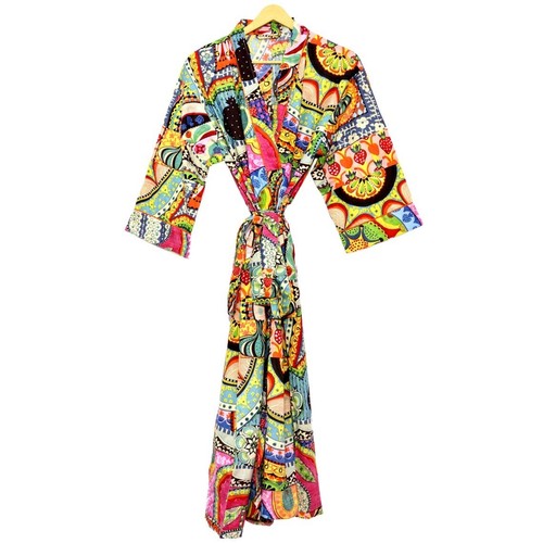 Cotton kimono robe dressing - cotton,