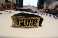 2 Spurs Belt Buckles One brass One Pewter plus belt