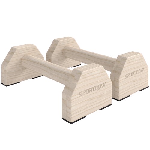 Sportnow wooden parallettes - wooden,