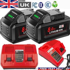 For Milwaukee 18V Extended For M18 Capacity Lithium 48-11-1860 Battery/Charger