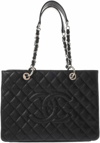 Chanel gst chain tote black - chain,