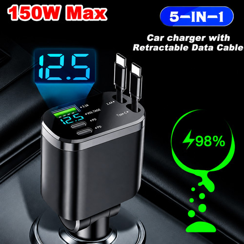 Retractable car charger - retractable,