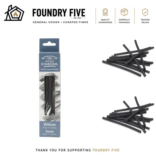 Thick willow charcoal sticks - thick,