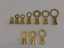 NON INSULATED BRASS RING EARTH CRIMP TERMINALS 2mm 3mm 4mm 5mm 6mm 8mm 10mm