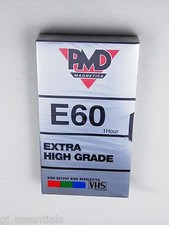 Pack of 4 PMD 1 Hour E60 Blank VHS Video Cassette Tape - BRAND NEW