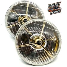 7" P700 GOLD TRIPOD H4 Conversion Halogen Headlamp Headlight Pair CLASSIC CARS