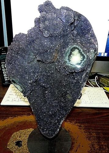 Huge amethyst crystal cluster - crystal,