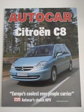 Citroen C8 2.2 HDi People Carrier Autocar Road Test Review Brochure 2002