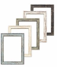 Vintage distressed wood effect/Camouflage Picture/Photo/Poster frame White/Black