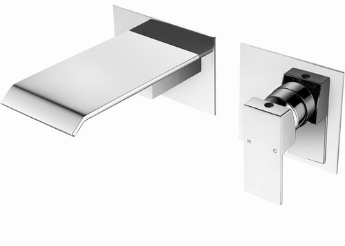 Wall mounted bath taps chrome - wall,