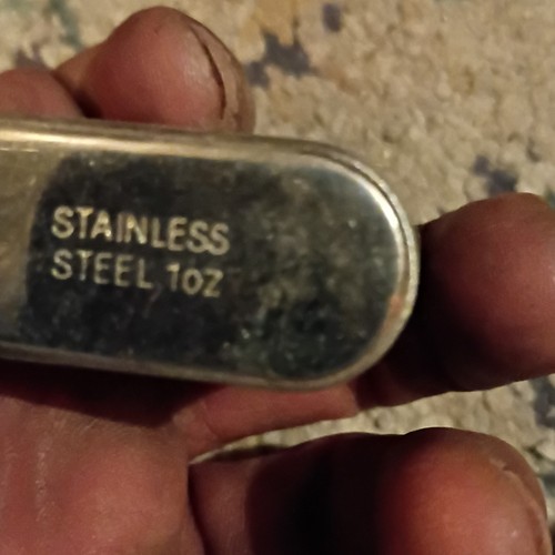 Stainless steel hip flask - stainless,