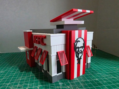 Chicken restaurant assembled - chicken,