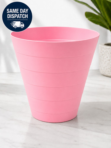 Round plastic waste bin - plastic,