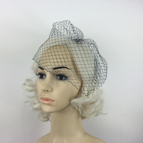 Black fascinator wedding - fascinator,