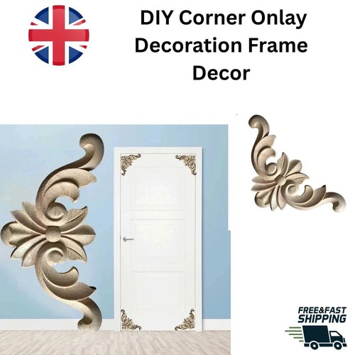 4pcs wooden carved corner - wooden,