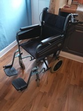 Days Lightweight Folding Wheelchair for Adults, with Footrests, Padded Seat