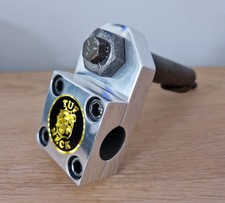 old school bmx stem, tuf neck, unstamped, polished.