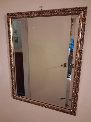 Vintage gilt ornate - ornate, beveled