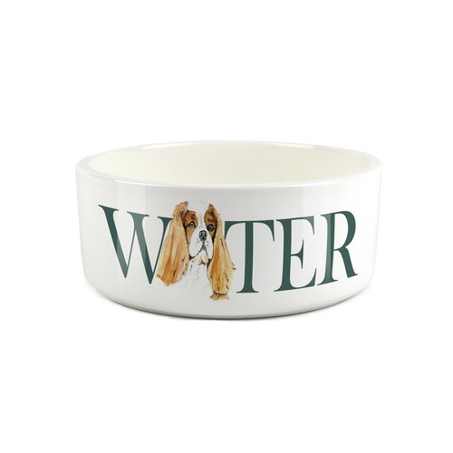 Cavalier spaniel pet bowl - bowl,