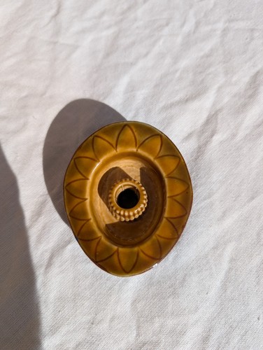 Vintage brown sunflower candle - brown,