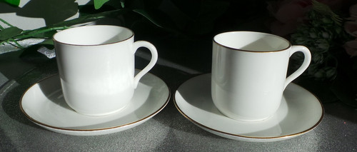 Antique cauldon white china - cauldon,