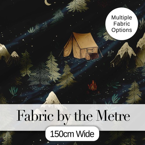 Night forest camping tent - night,