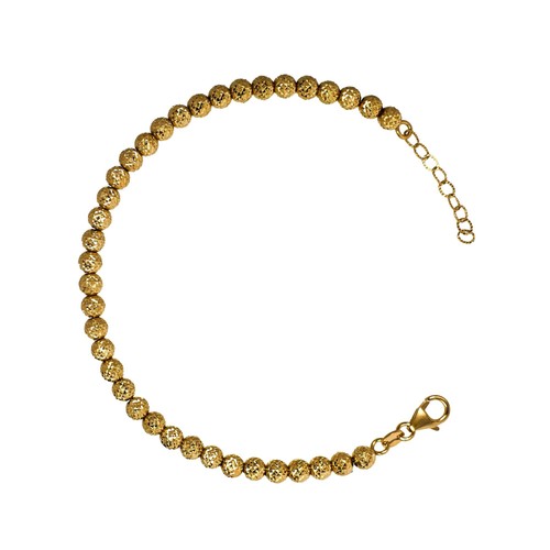 Pre owned 18ct gold faceted - 18ct,