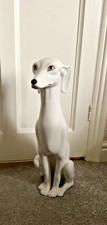 Vintage Italian Porcelain Whippet/Greyhound Dog Figurine 51cm Tall. 1970’s dog