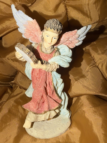 Painted resin angel - resin, figurine