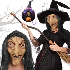 Scary Long Hair Witch Mask