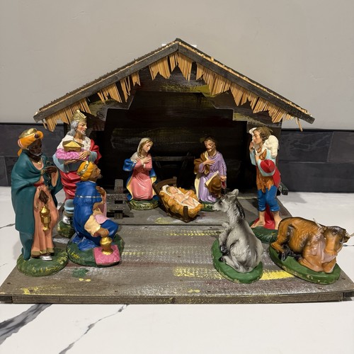 Vtg nativity 5 - nativity, 13”x