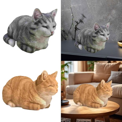 Sleeping cat statue - sleeping,