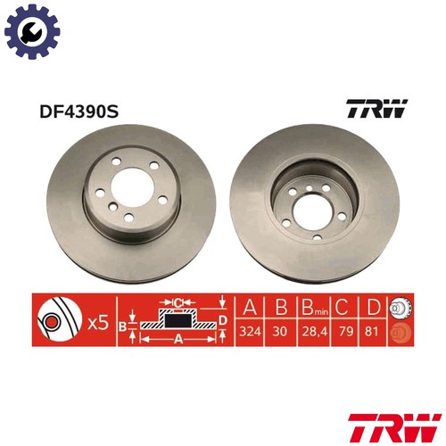 Brake disc df4390s for bmw - brake,